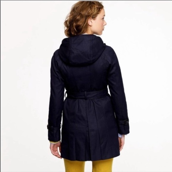 J. Crew Matinee Hooded Trench Coat Style 36326 Size 10 - Picture 4 of 14